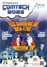 Affiche futuriste de la Comtech 2026
